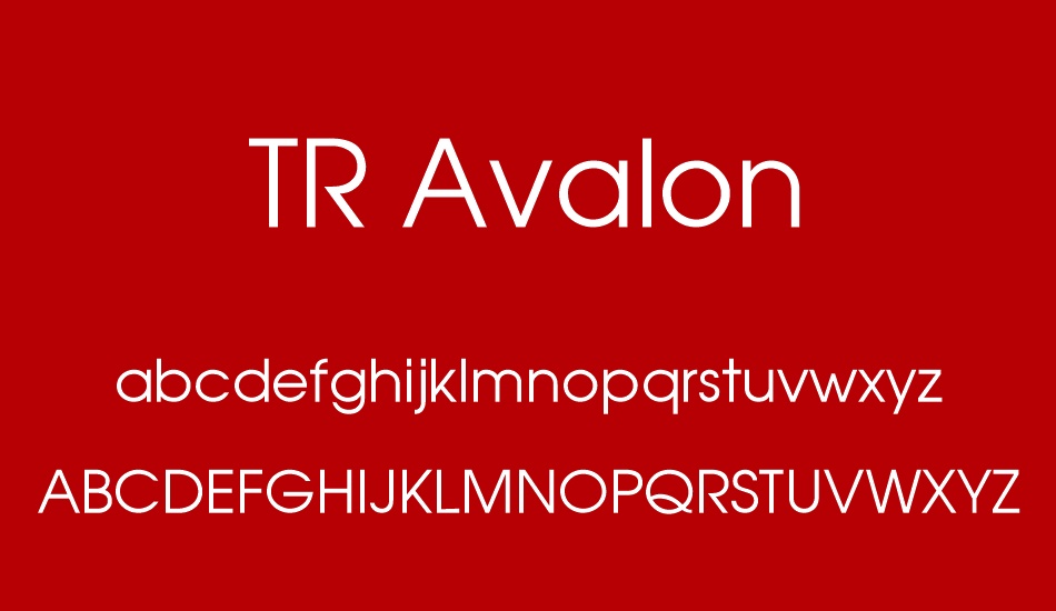 tr-avalon font