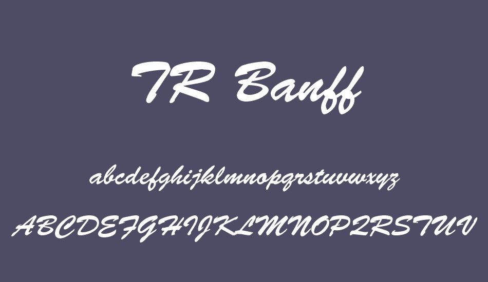 tr-banff font