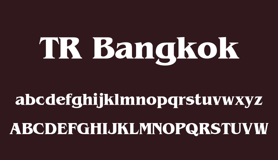 tr-bangkok font