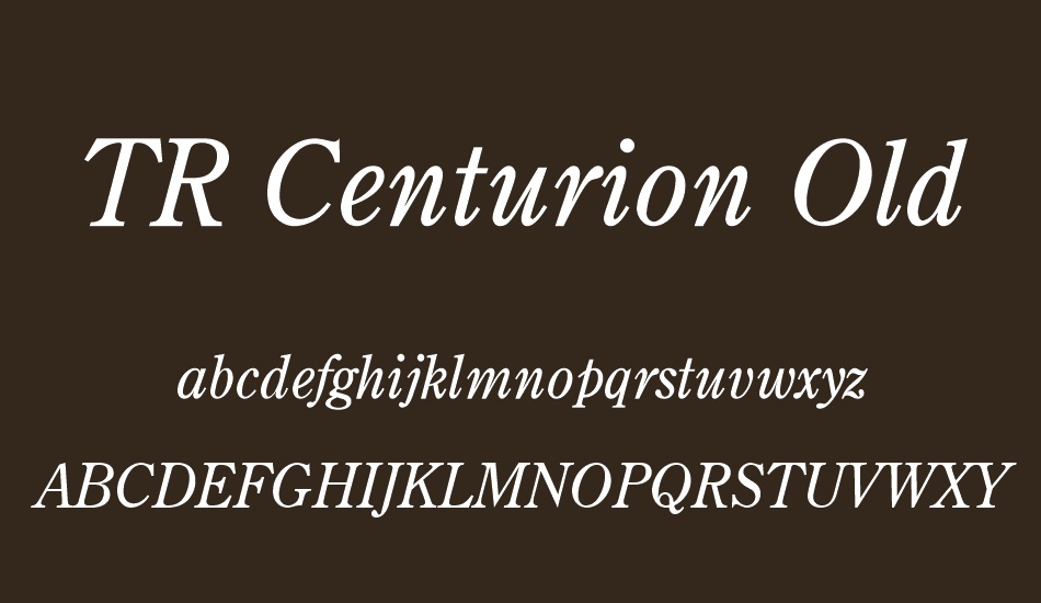 tr-centurion-old font