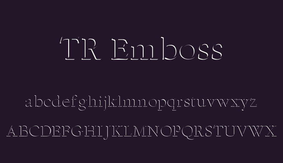 tr-emboss font