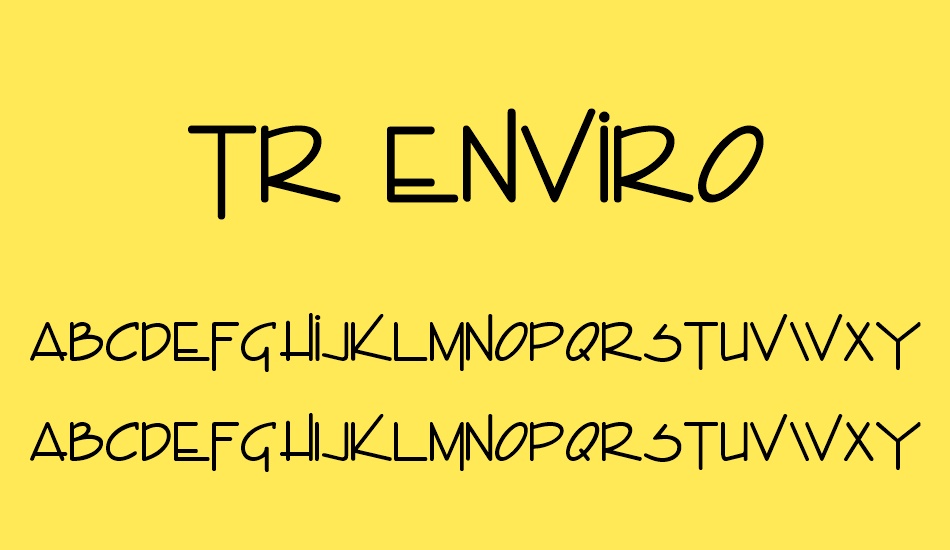 tr-enviro font