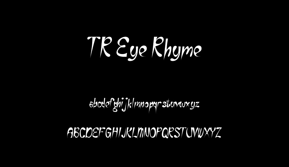 tr-eye-rhyme font