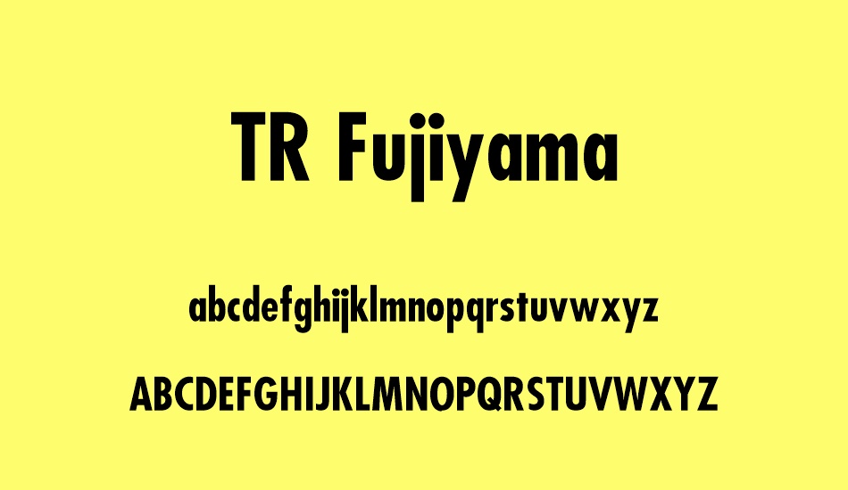 tr-fujiyama font