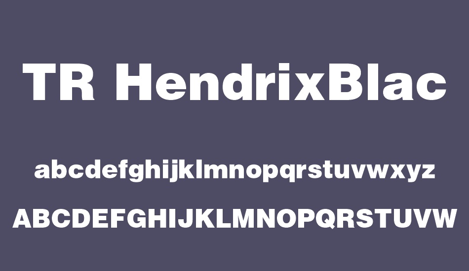 tr-hendrixblack font