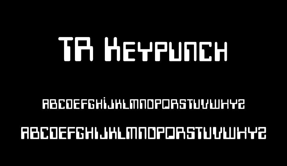 tr-keypunch font