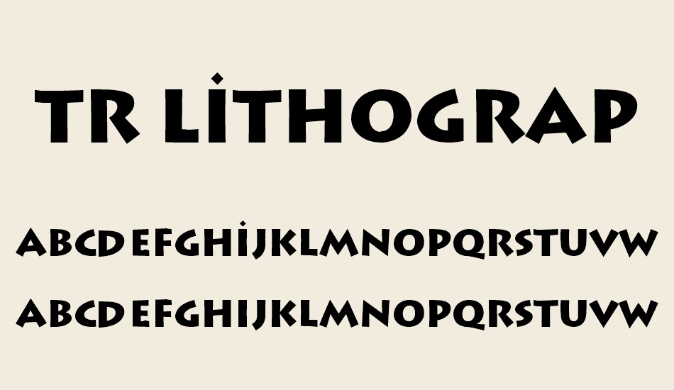 tr-lithograph font