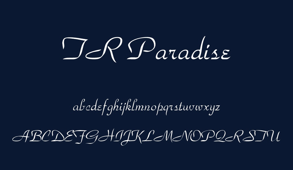 tr-paradise font