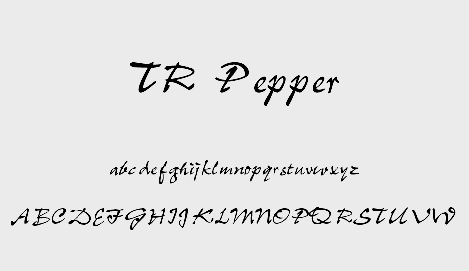 tr-pepper font