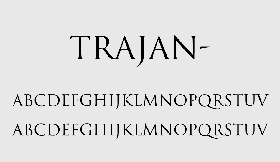 trajan-regular font
