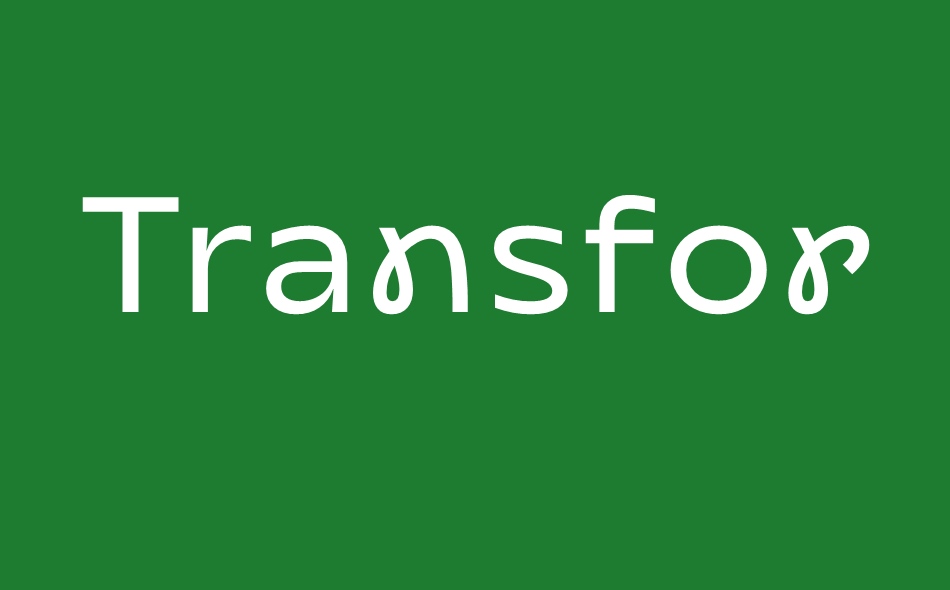 Transforma Mix font big