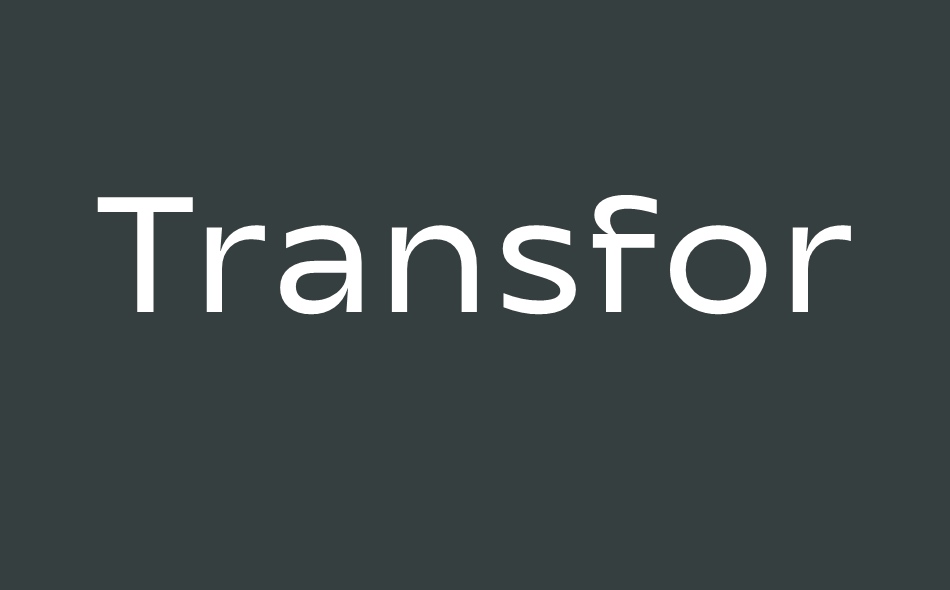 Transforma Sans font big