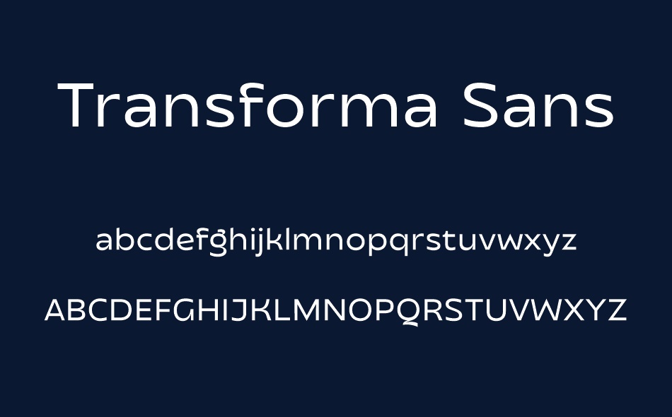 Transforma Sans font