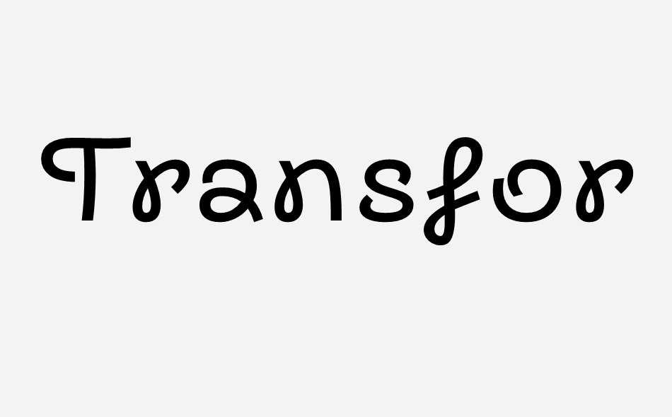 Transforma Script font big