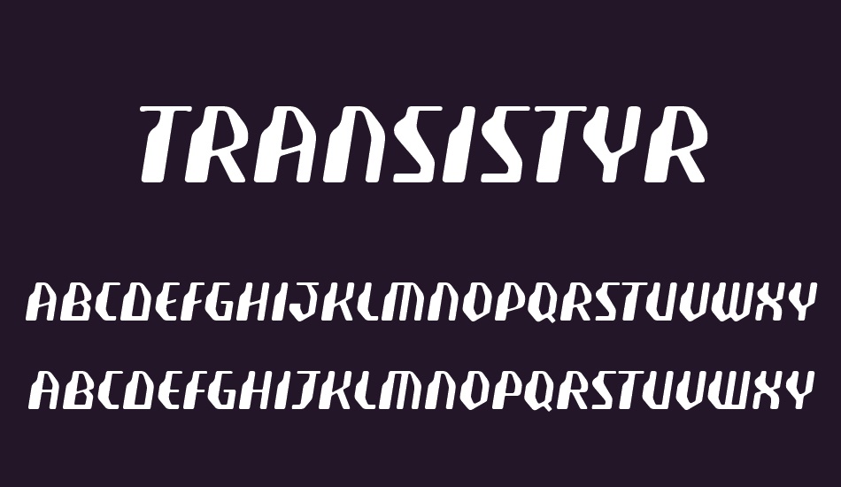 transistyr font