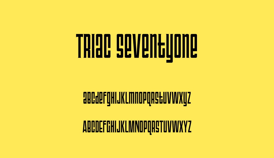 triac-seventyone font