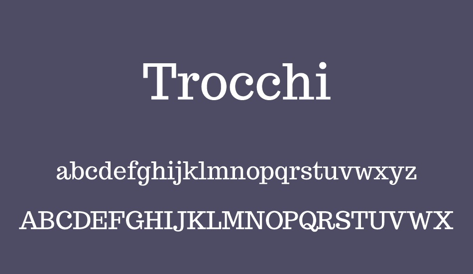 trocchi font