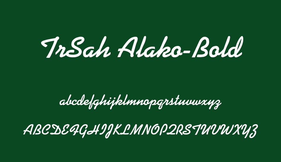 trsah-alako-bold font
