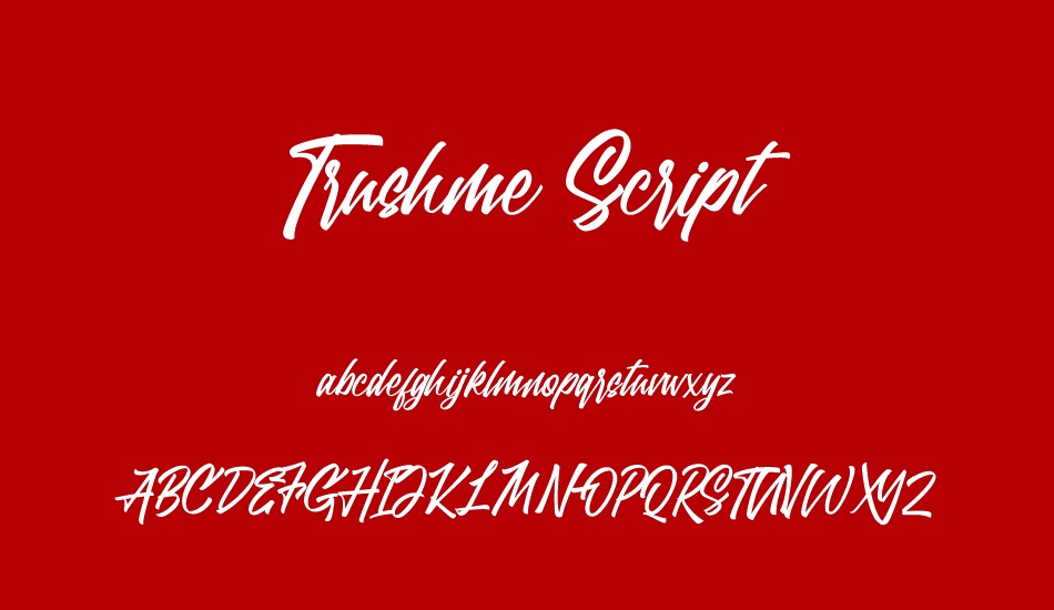 trushme-script font