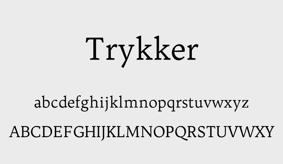 trykker font