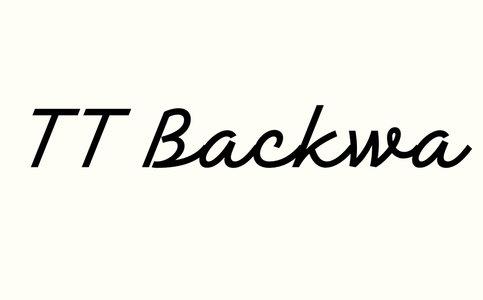 TT Backwards Sans font big
