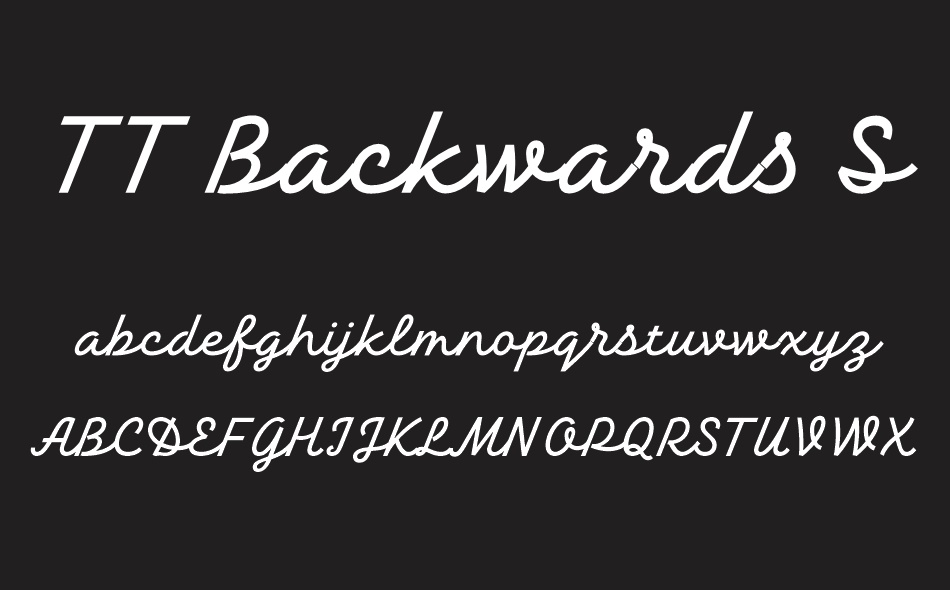 TT Backwards Sans font