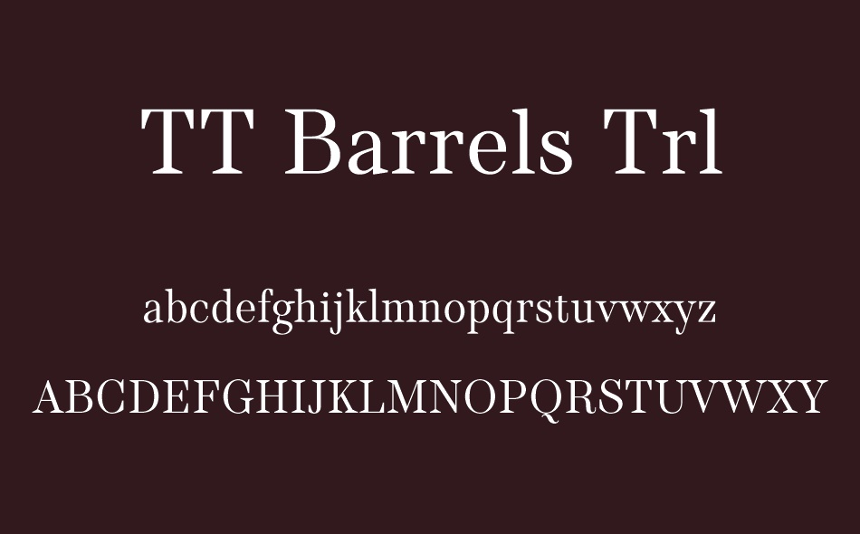 TT Barrels font