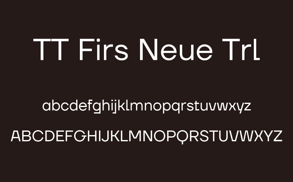 TT Firs Neue font