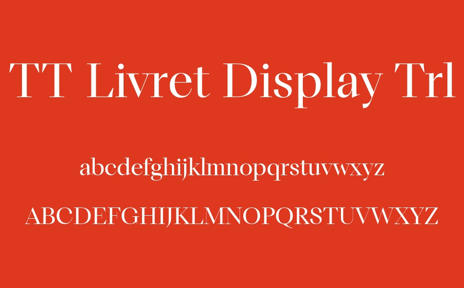 TT Livret Display font