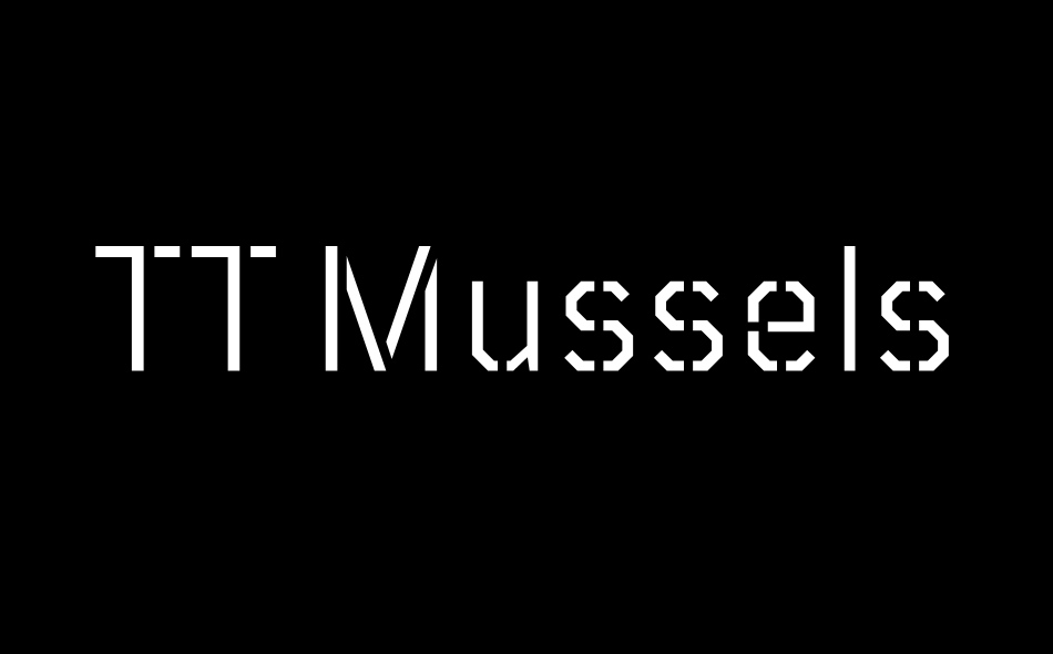 TT Mussels Stencil font big