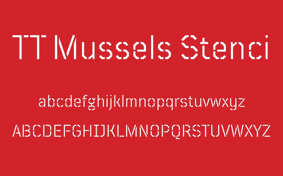TT Mussels Stencil font