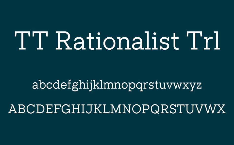 TT Rationalist font