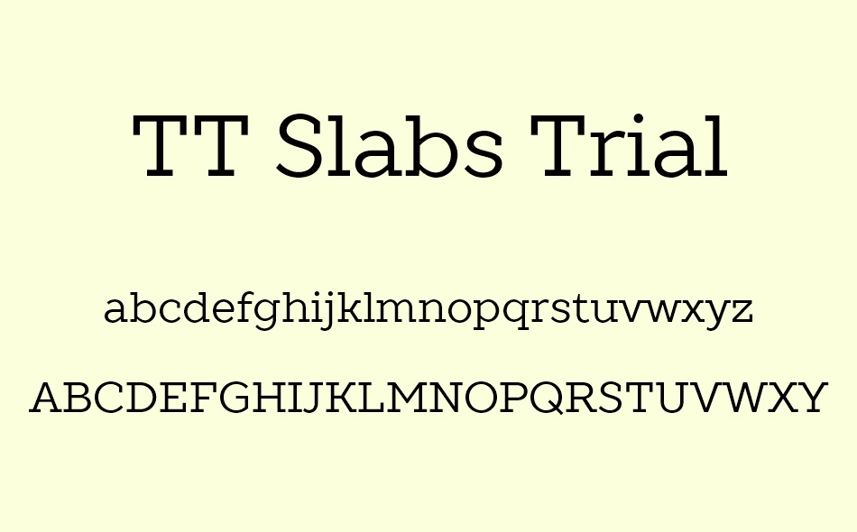 TT Slabs font