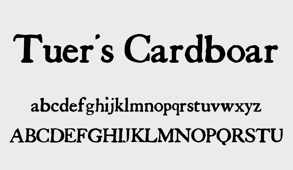 tuers-cardboard font