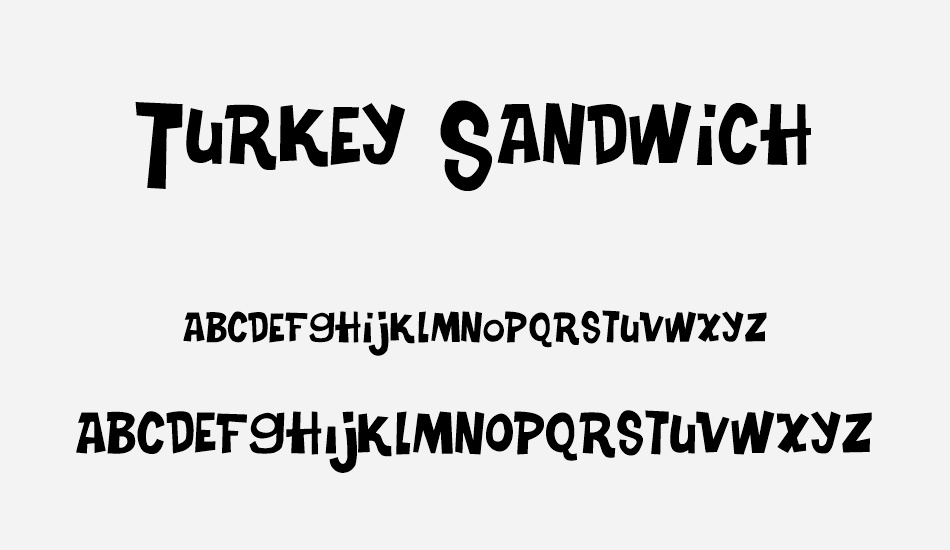 turkey-sandwich font