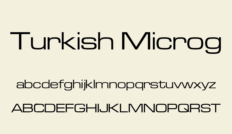 turkish-microgramma font