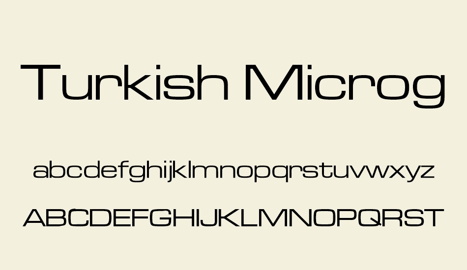 turkish-microgramma font