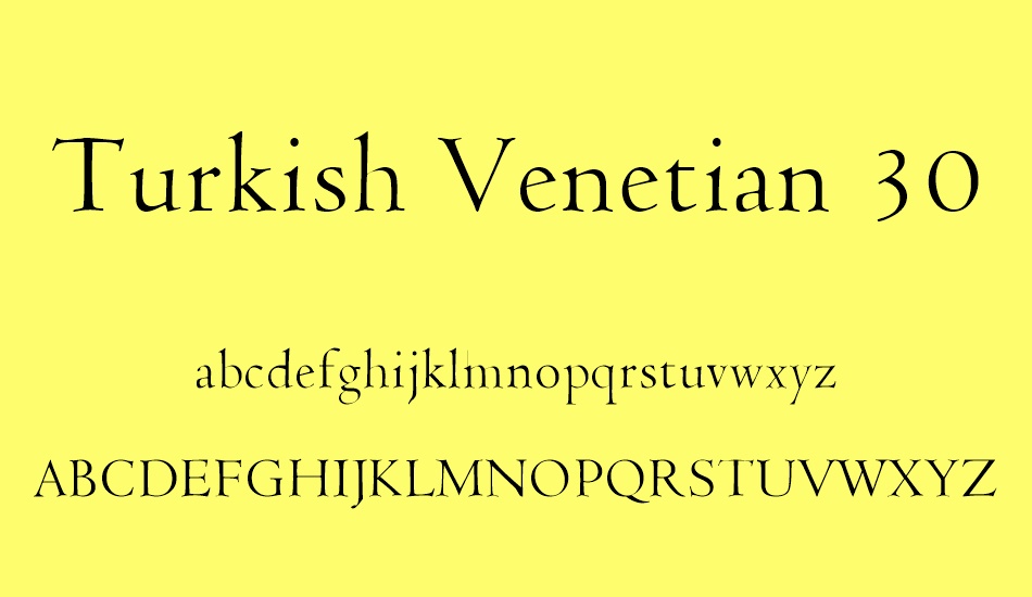 turkish-venetian-301-bt font