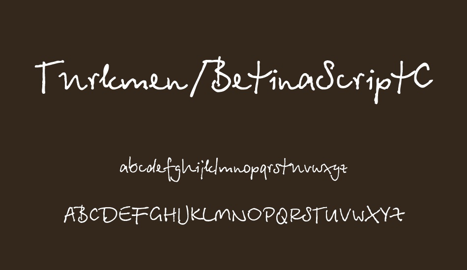 turkmen-betinascriptc font