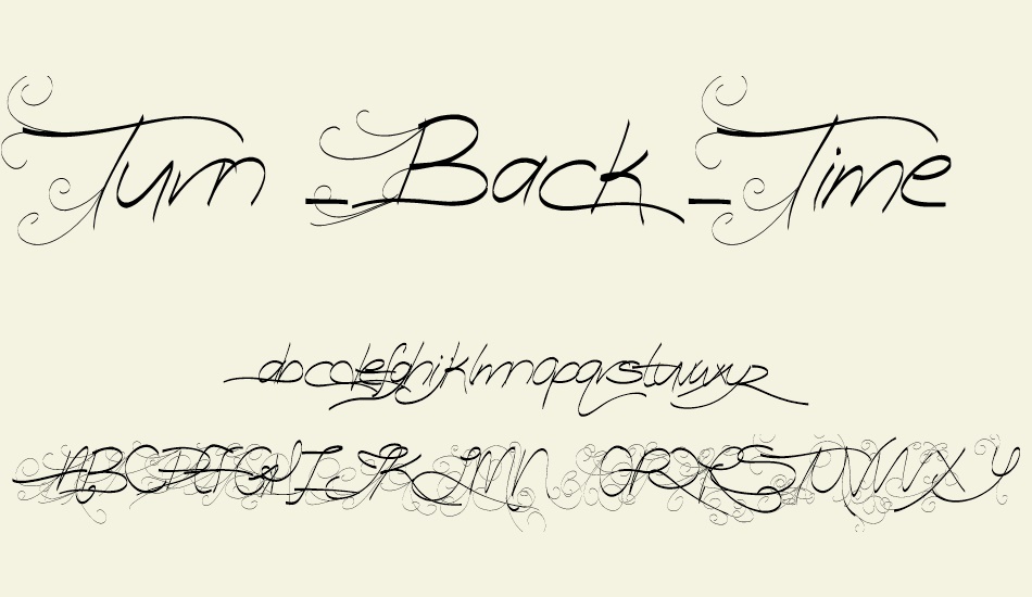 turn-back-time font