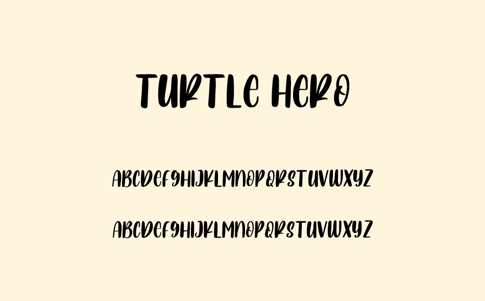 Turtle Hero font