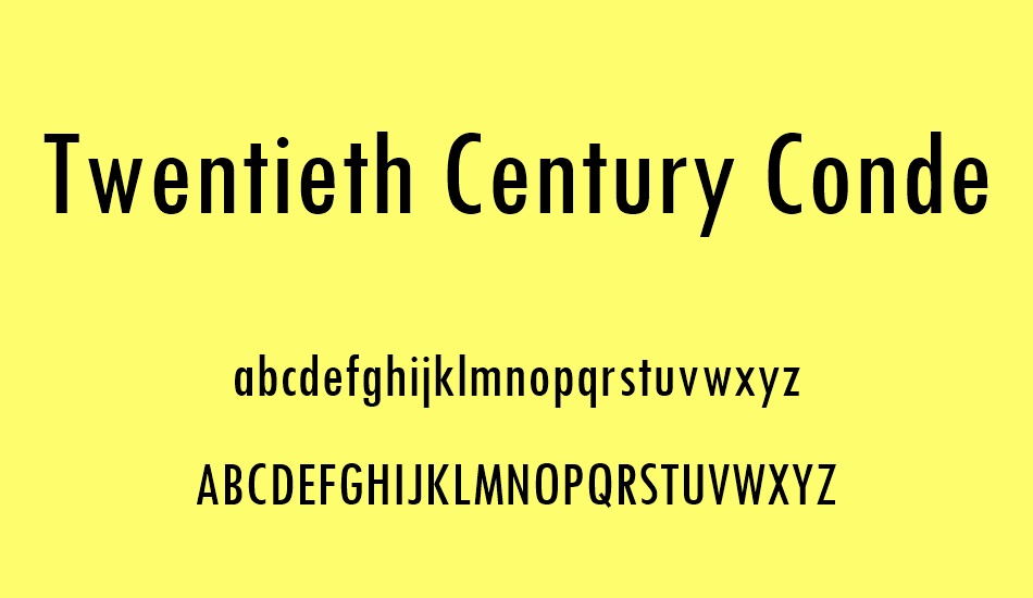 twentieth-century-condensed font
