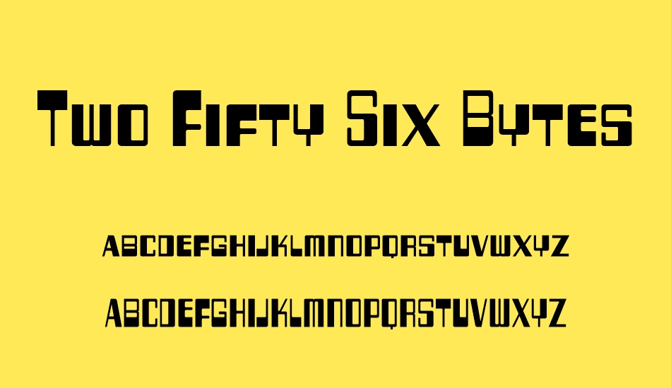 two-fifty-six-bytes font