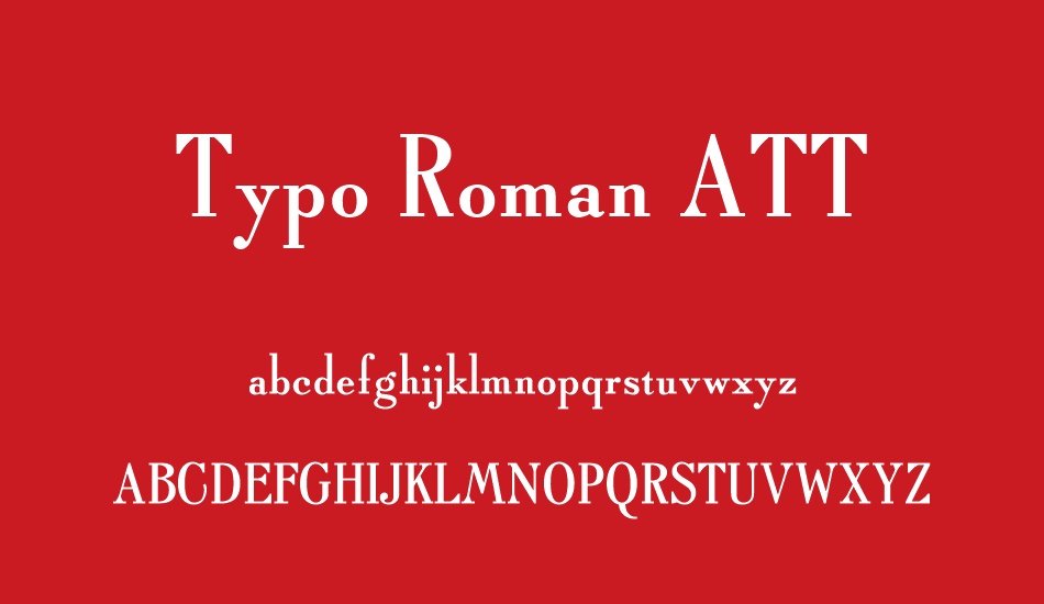 typo-roman-att font