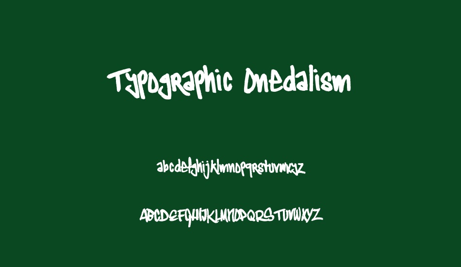 typographic-onedalism font
