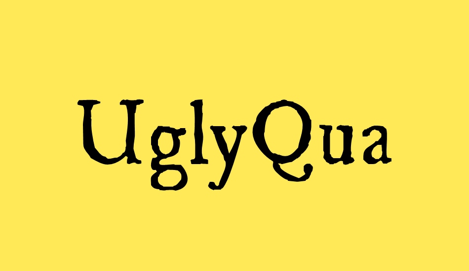 uglyqua font big