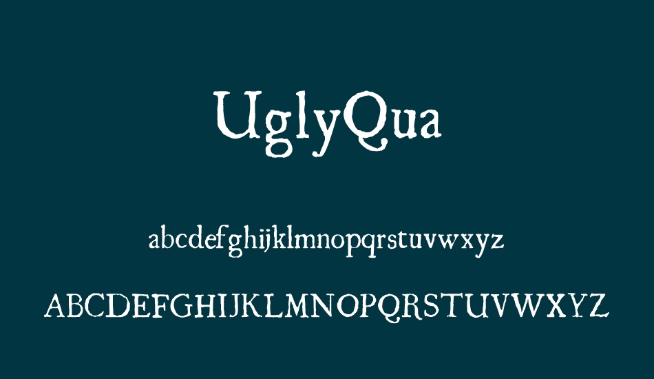 uglyqua font