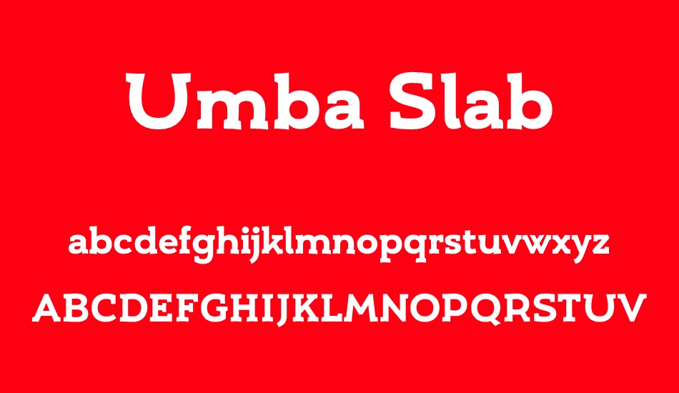 umba-slab font
