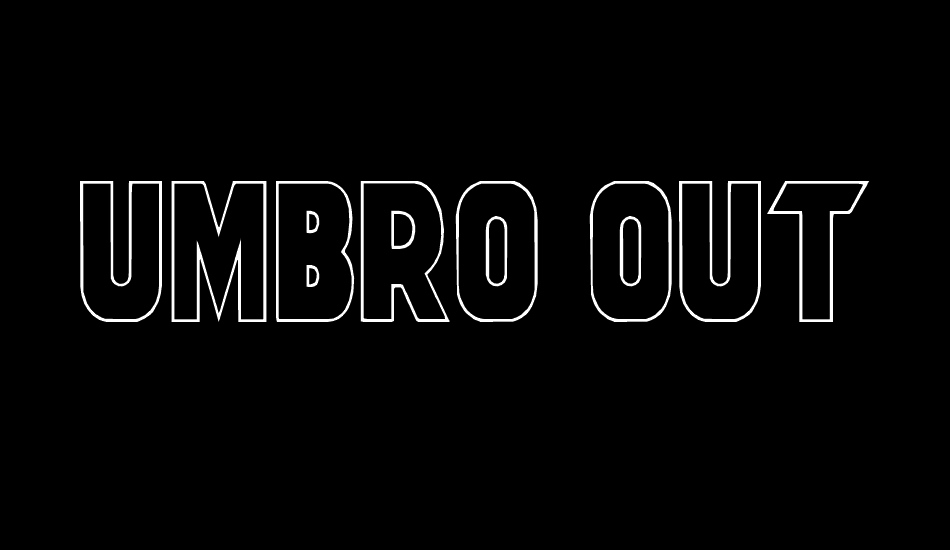 umbro-outline font big