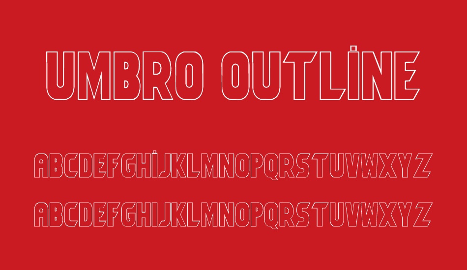 umbro-outline font
